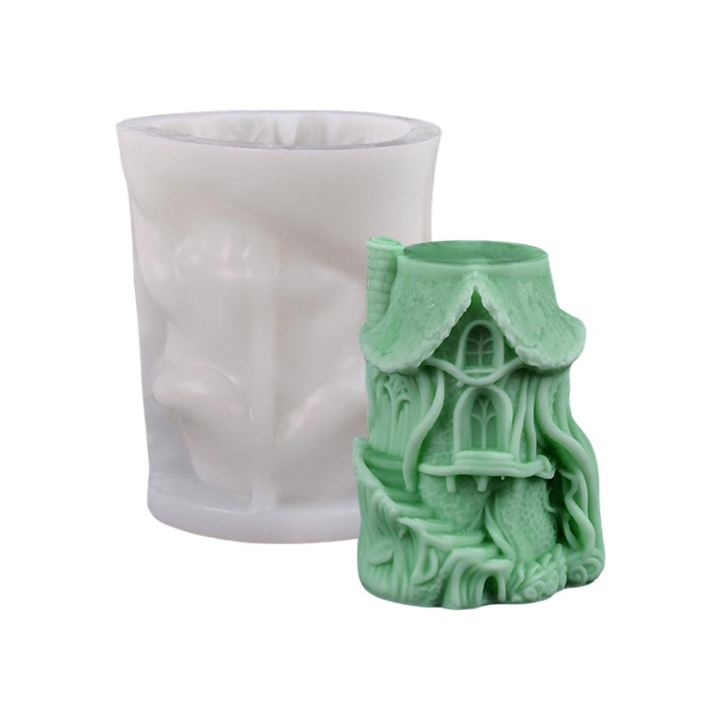 Ancient Castle Silicone Mould 3D Castle Candle Molds Ornament Molds Plasters Molds Casting Molds Epoxy Resin Molds