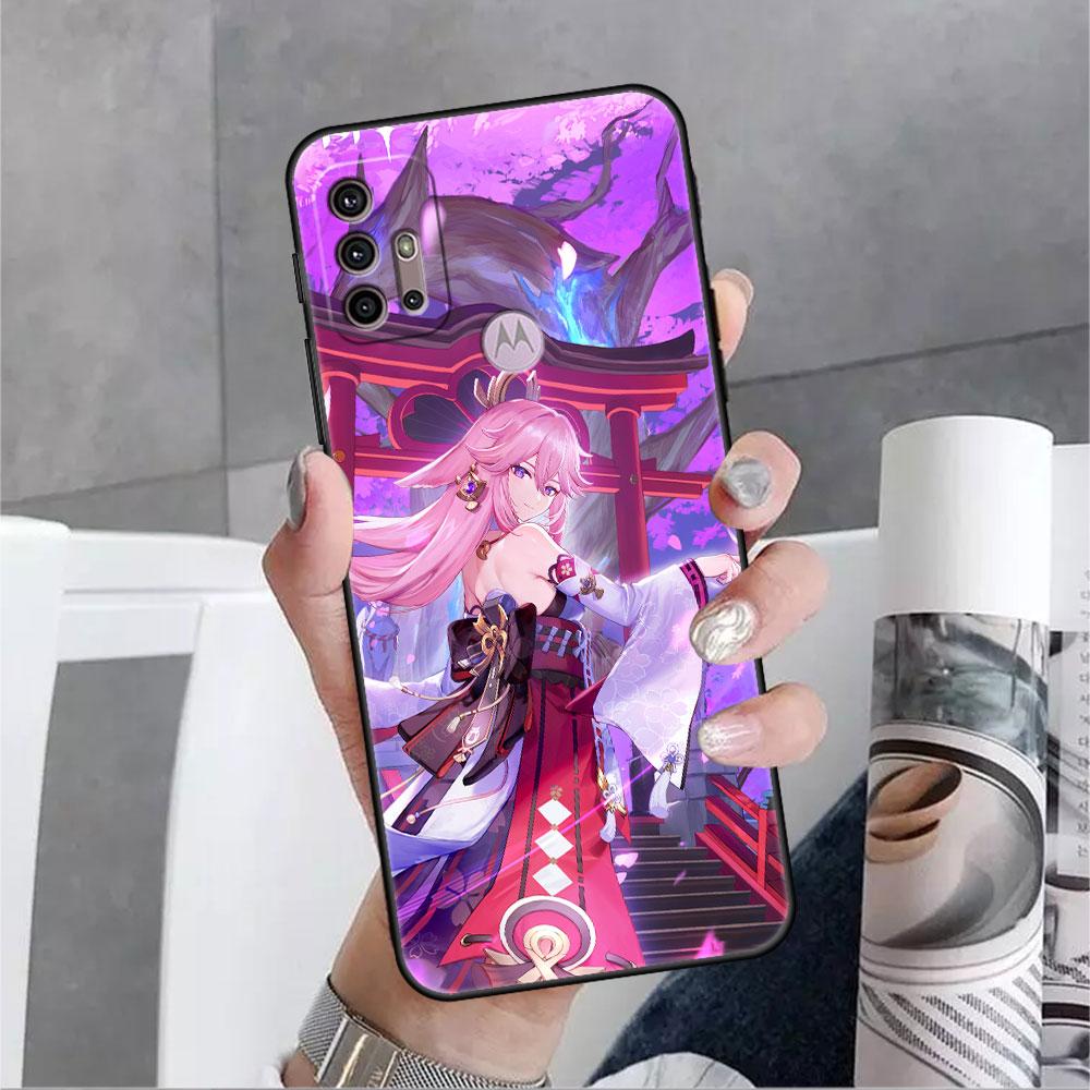 

Чехол для Motorola G30 G60 G9 Play One Fusion Plus Edge 20 G8 Power Lite G22 G50 G200 G51 G71 G31 Чехол для телефона Genshin Impact Capa Moto Edge