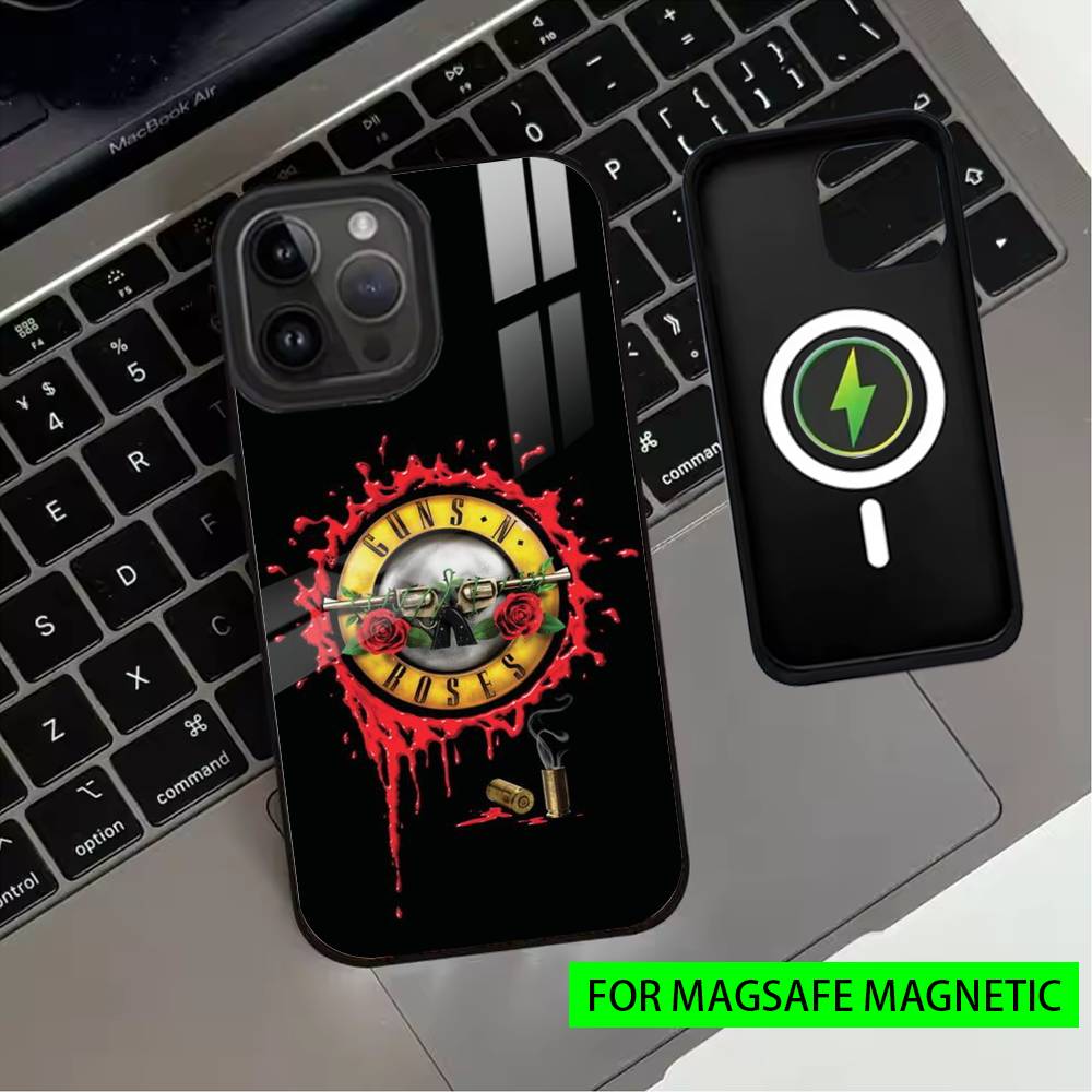 G-Guns N R-Roses Good Time Phone Case For iPhone17,16,15,14,13,12,11 Plus,Pro Magnetic with Magsafe Wireless Charging