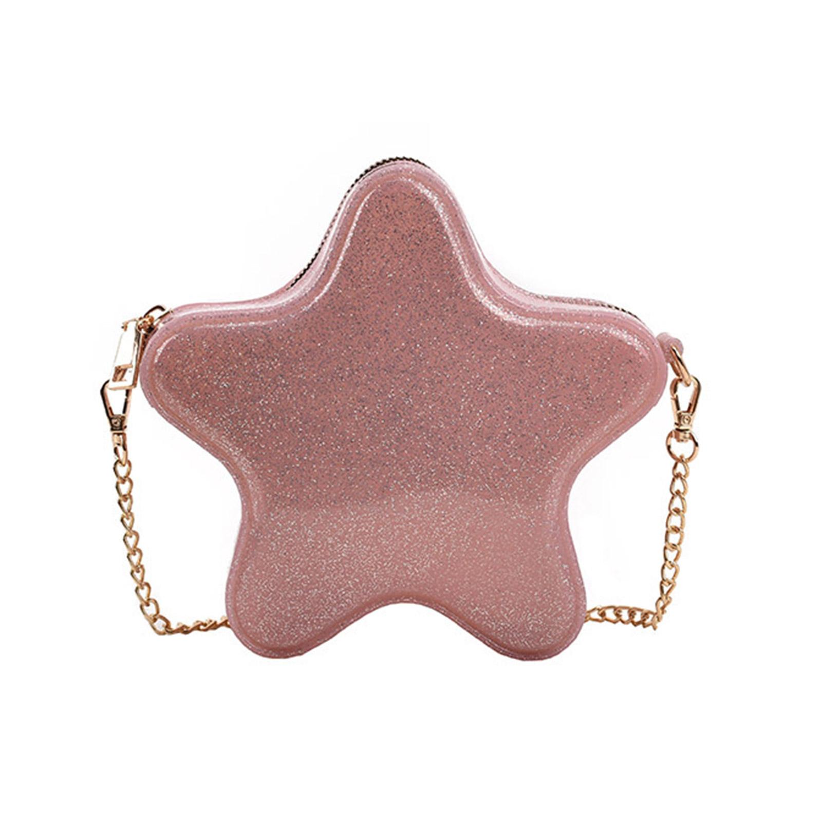 

Повседневная сумка для отдыха, сумка на плечо для девочек, женская сумка на цепочке, модная сумка в форме звезды, однотонная женская сумочка, универсальные дорожные сумки розовый