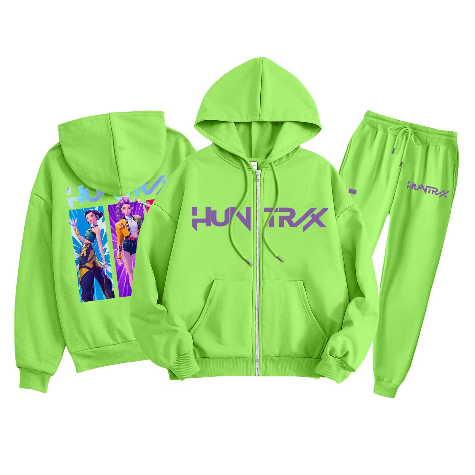 

Детская мода Толстовка с длинным рукавом, на молнии, с капюшоном, спортивные штаны с принтом, комплект толстовки с карманами 120