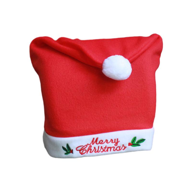 4Pcs Christmas Hat Car Headrest Dust Cover For New Year Car Decor All Inclusive Headrest Cover Seat Cap Universal Auto Interior