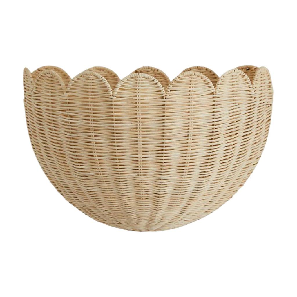 Handwoven Rattan Lace Wall Hanging Basket - Decorative Storage for Home & Homestay