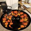 1pc Autumn Cat Office Round Area Rug, Indoor Mat Suitable For Office, Under Office Chairs Bedroom Living Room Home Decor, Room Deco