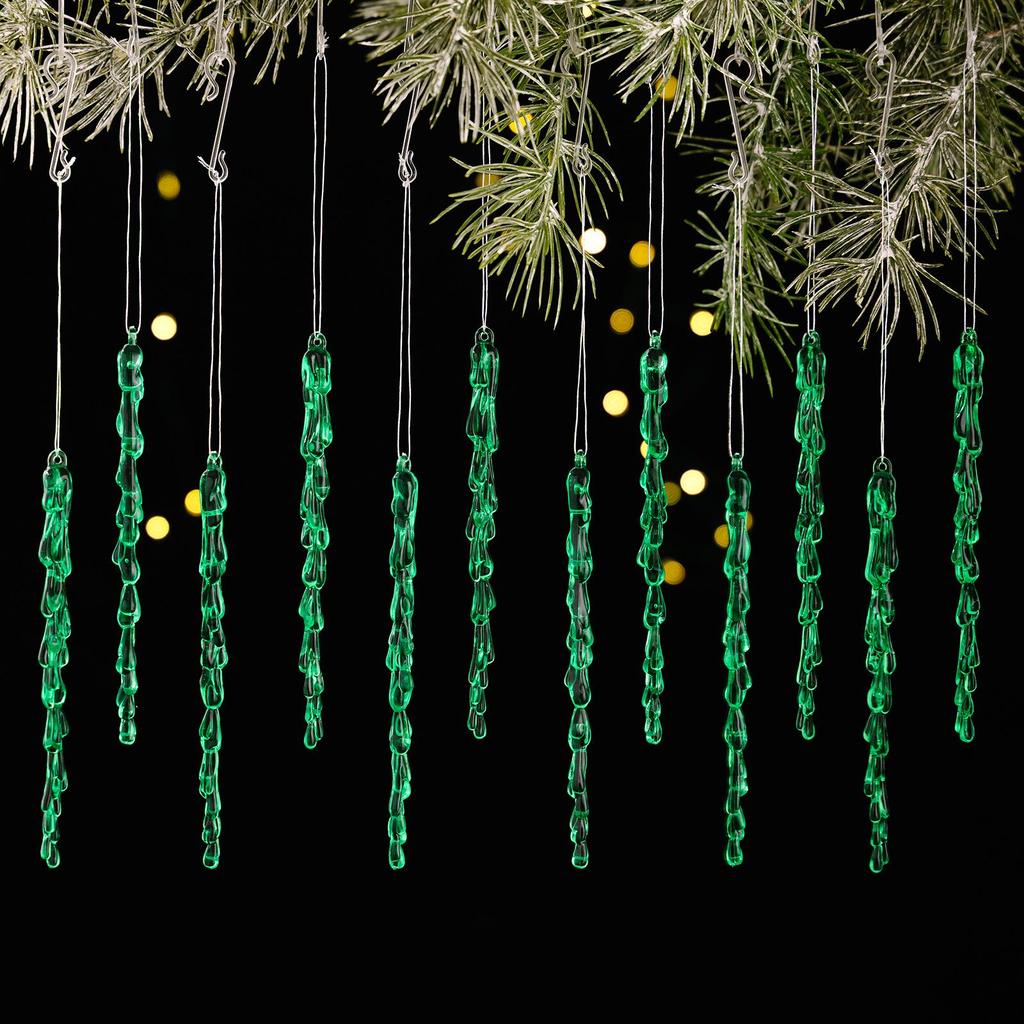 Haobei Acrylic Icicle Christmas Ornament - Ice Cone Decoration