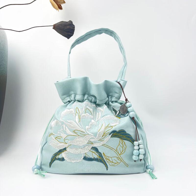 REWELL Embroidered Hanfu Style Crossbody Bag with Tassel
