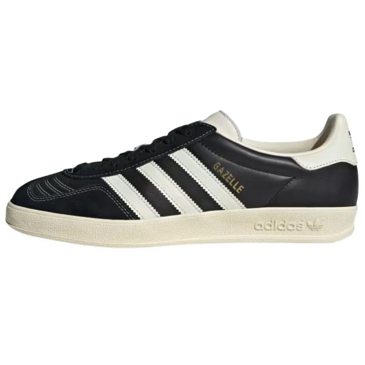 Adidas Gazelle Indoor Black Cream White Men Sneakers Core-Black Gold-Metallic JQ8385