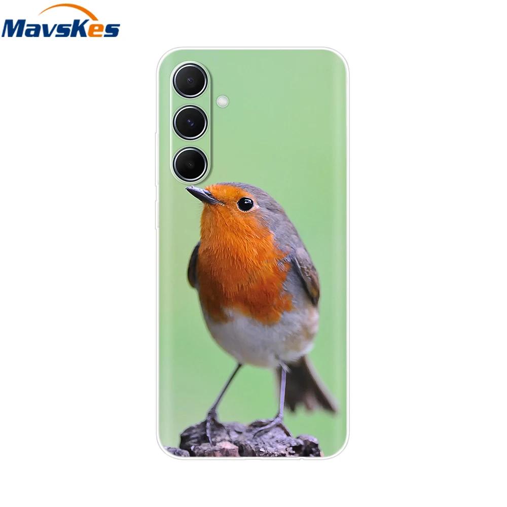 For Samsung Galaxy M35 M55 Case Cute Flower Soft Silicone Back Cover for Coque Samsung M 55 M 35 5G Phone Cover Fundas Shells