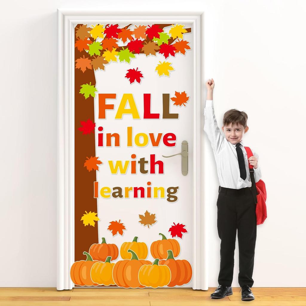 Thanksgiving Turkey Bulletin Board Door Decorations Thankful for These Turkeys Classroom Door Poster DIY Photo Crafts Paper Cutouts Back to School