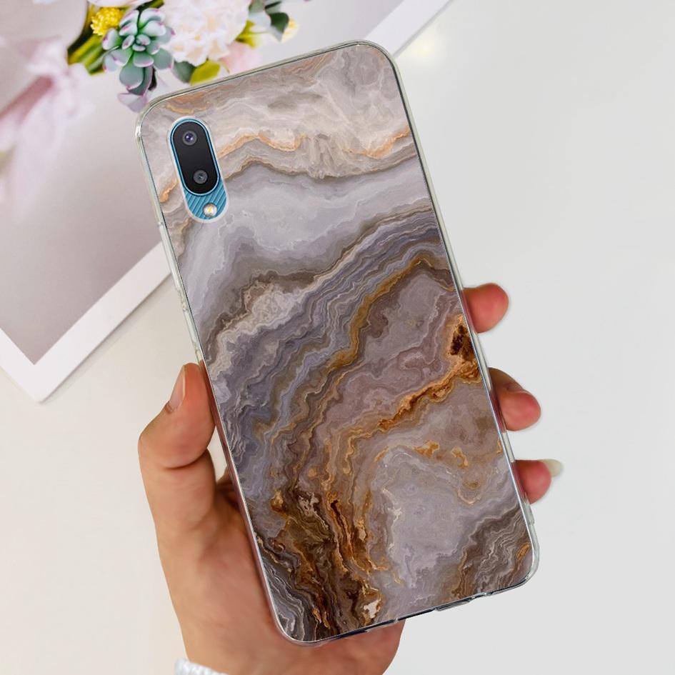 For Samsung Galaxy A02 Case M02 Phone Cover Fashion Flower Clear Silicone Soft Funda on Samsung A02 GalaxyA02 SM-A022F Protector