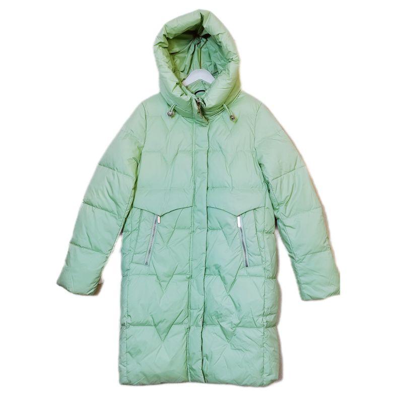 to Russia Hooded down Cotton Mid Length Long Length Cold Protective Clothing Female Pure Color Thickened Cotton Padded Coat Minimalist Fashion Winter