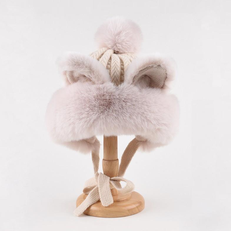 A Versatile and Warm Lei Feng Hat for Women in Autumn and Winter A Cute and Unique Pullover Hat with A Fluffy Woolen Cap