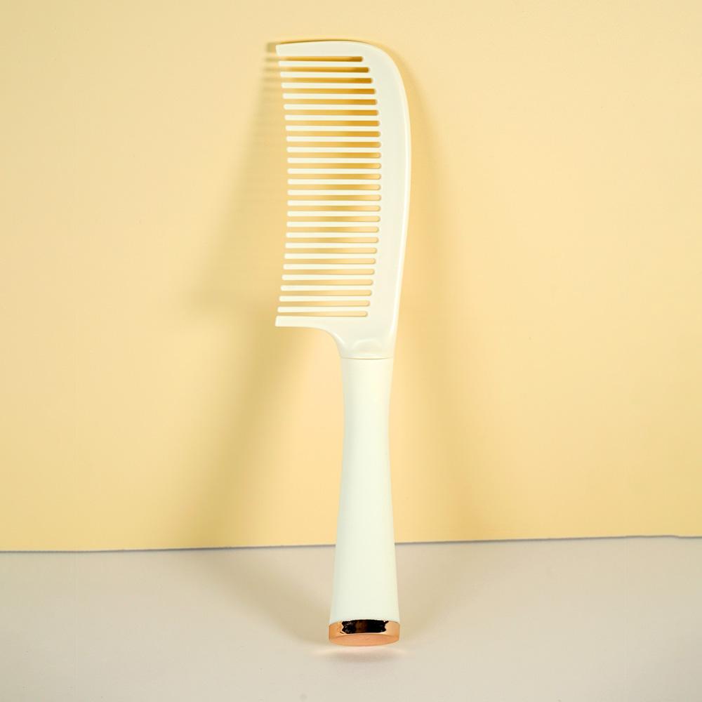 

3-Piece Hair Brush Set: Wide-Tooth Comb, Cushion Brush Comb in Cream White – Detangling & Styling