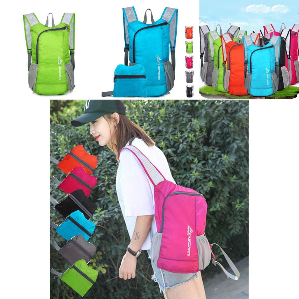 Outdoor Reise Ultraleicht Hauttasche Faltbar Weich Wasserdicht Tragbarer Rucksack Mit Mehreren Staufächern