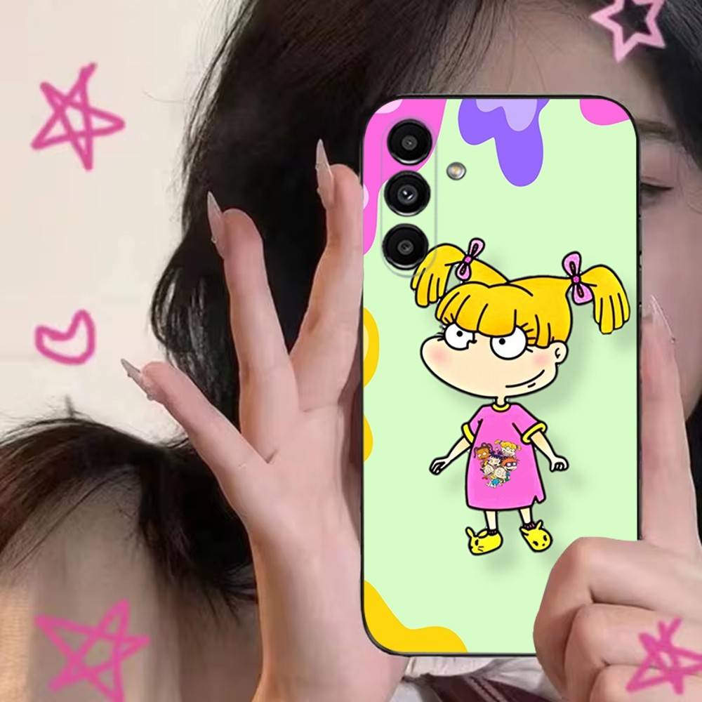 

R-Rugrat Chuckie A-Angelica Phone Case For Samsung S24,S21,S22,S23,S30,Ultra,S20,Plus,Fe,Lite,Note,10,9,5G Black Soft Cover Samsung S22plus5G