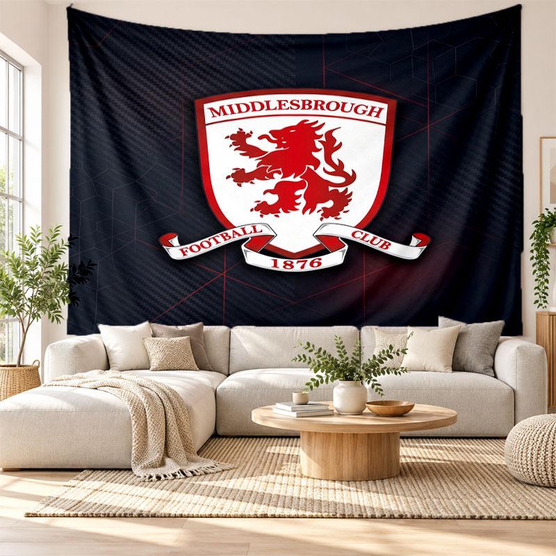 Middlesbrough Wandteppich, Wandbehang aus weichem Stoff, Dekorative Kulisse für Schlafzimmer Heimwandkunst