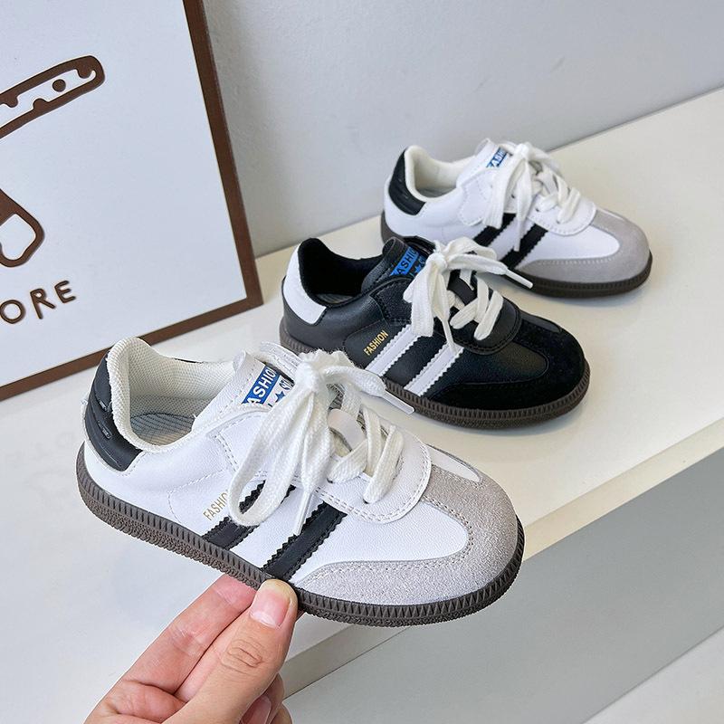 Spring new classmate children's shoes girls genuine leather German training white shoes boys lightweight non-slip casual shoes
