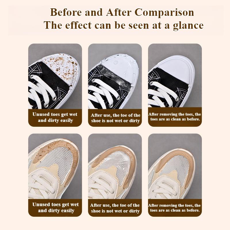 1Pack/30PCSToe Wet and Dirty Film Sneaker Rain Covers No Wet Shoes Transparent Waterproof Patch Shoes Cover Rain Waterproof