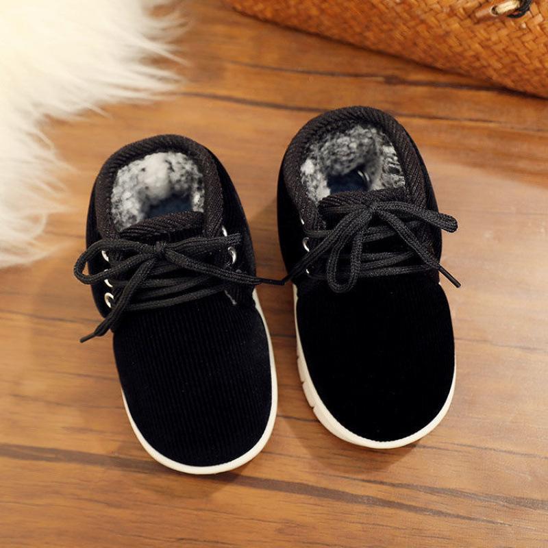 Handmade Winter Velvet Toddler Shoes, Soft Sole, Cotton, for 1-3 Years
