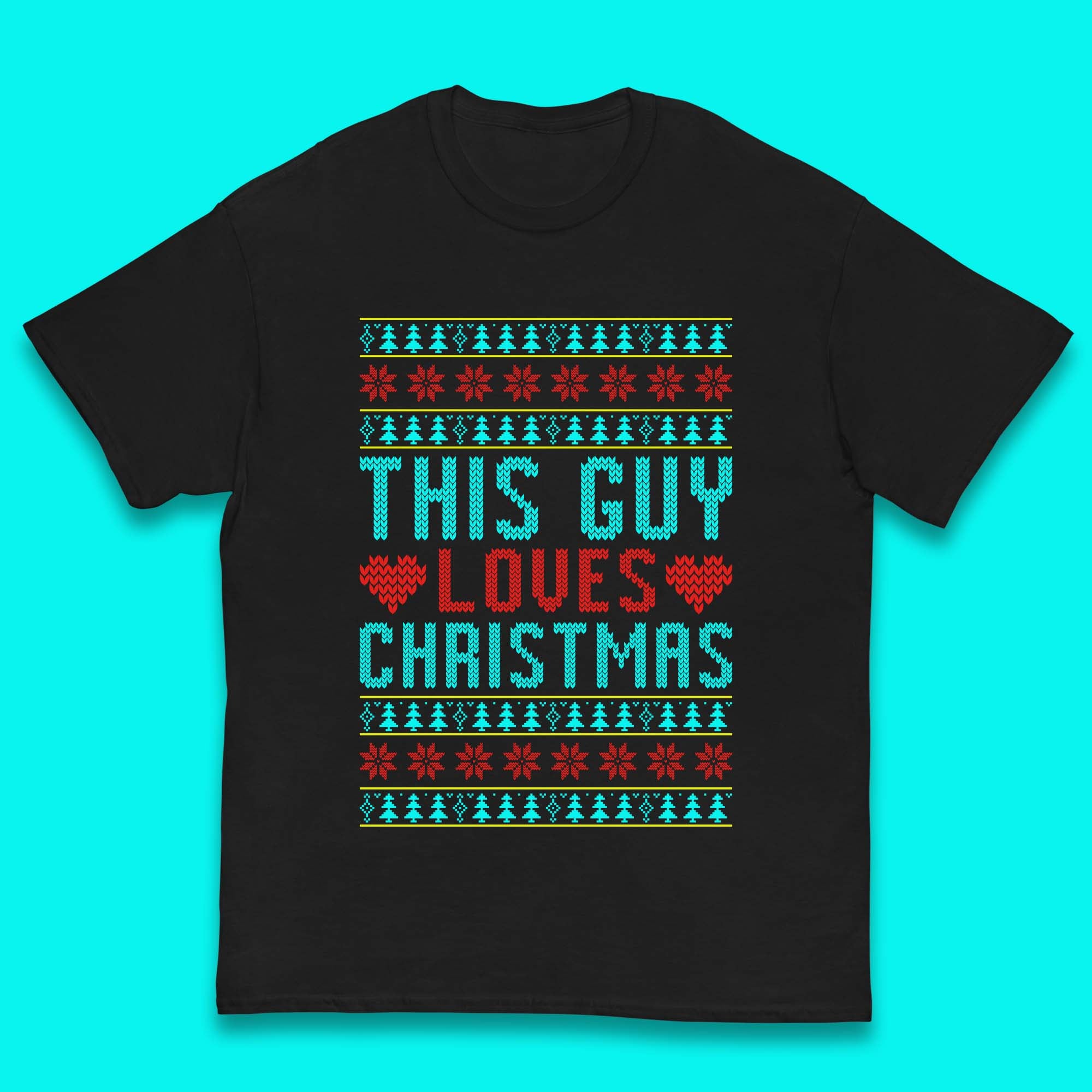 This Guy Loves Christmas Kids T-Shirt 100
