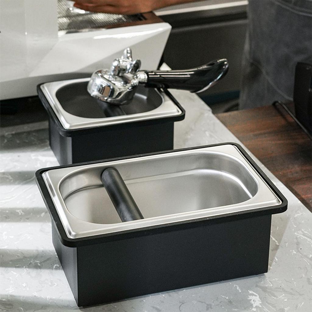 Espresso Knock Box, 304 Stainless Steel, Corrosion Resistant, Coffee Cake Container For Coffee Shops