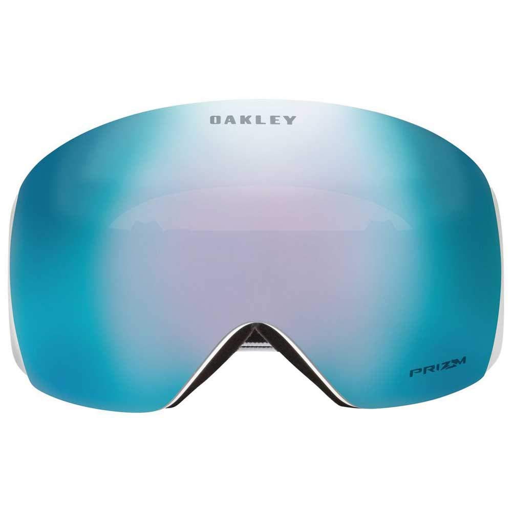 Oakley Sneeuwbril OO7050 Flight Deck L Mat Wit Prizm Saffier Iridium Lens Frameloos Grote Pasvorm Reguliere Import