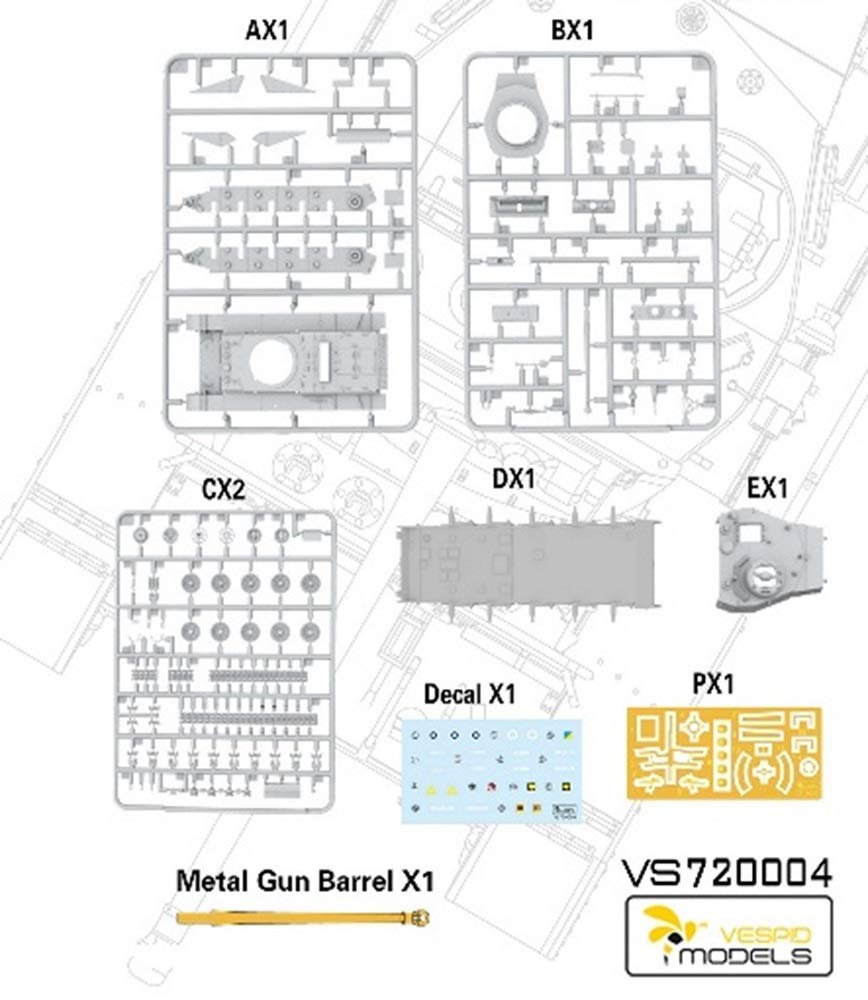 Vespid Model 1/72 British Army A34 Comet Mk.1B Cruiser Tank Plastic Model VPM720004