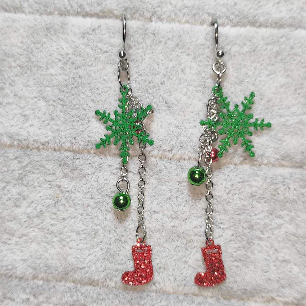 1 Pair Earrings Christmas Themed Stylish Reusable Ear Drop Anniversary Shopping Decorative Jewelry Festival Birthday Gift