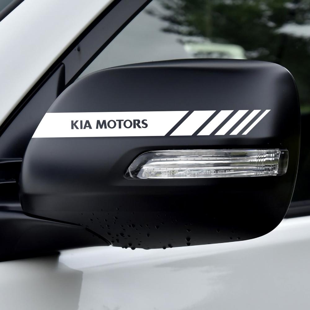Car Styling Rearview Mirror Logo Decal Sticker Decor Auto Accessories For Kia Sportage Ceed Rio Sorento Soul Picanto Forte K3 K5 hbkd60