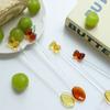 Japanese Style Creative Milk Dessert Teddy Bear Spoon Colorful Transparent Glass Spoon Cute Long Handled Coffee Stirring Spoon