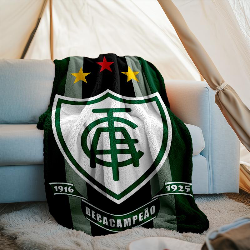 1PC América Futebol Club Printed Soft Flannel Blanket Throw for Adult Bedroom Living Room Sofa Camping Travel Fan gifts Christmas Gifts