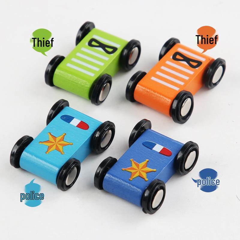 Kids' Wooden Car Glider Playset: Fun Track & Parking Lot