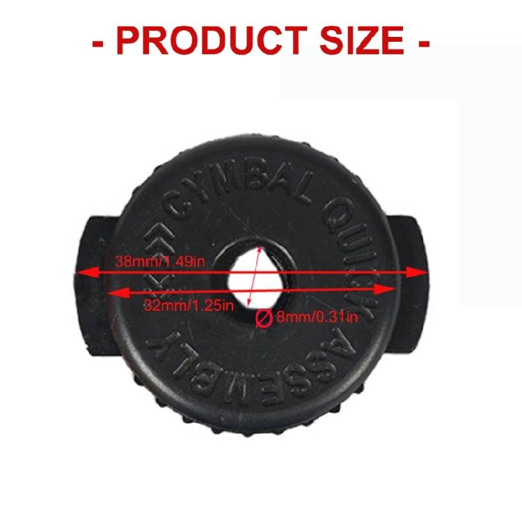 Pack of 6 Quick Releasing Cymbal Nuts Silicone Drum Parts Threaded Replacement Part Silicone Texture for Performances