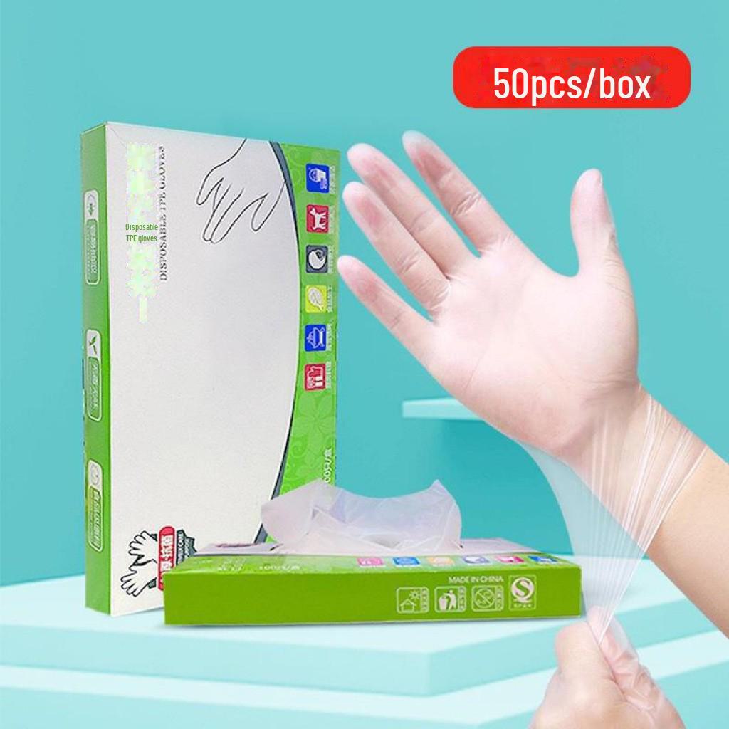 Food-Grade Transparent Thick Disposable TPE Gloves