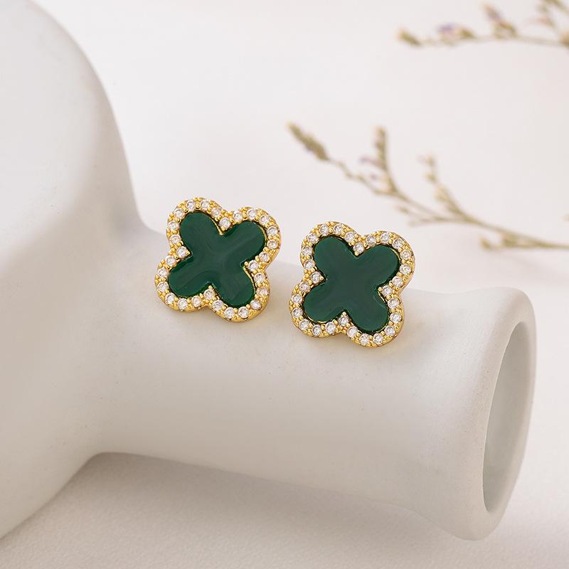 

Роскошные серьги высокого уровня Sense Of Four-Leaf Clover, модные гламурные серьги, серьги Net Red Hot Models, женские серьги