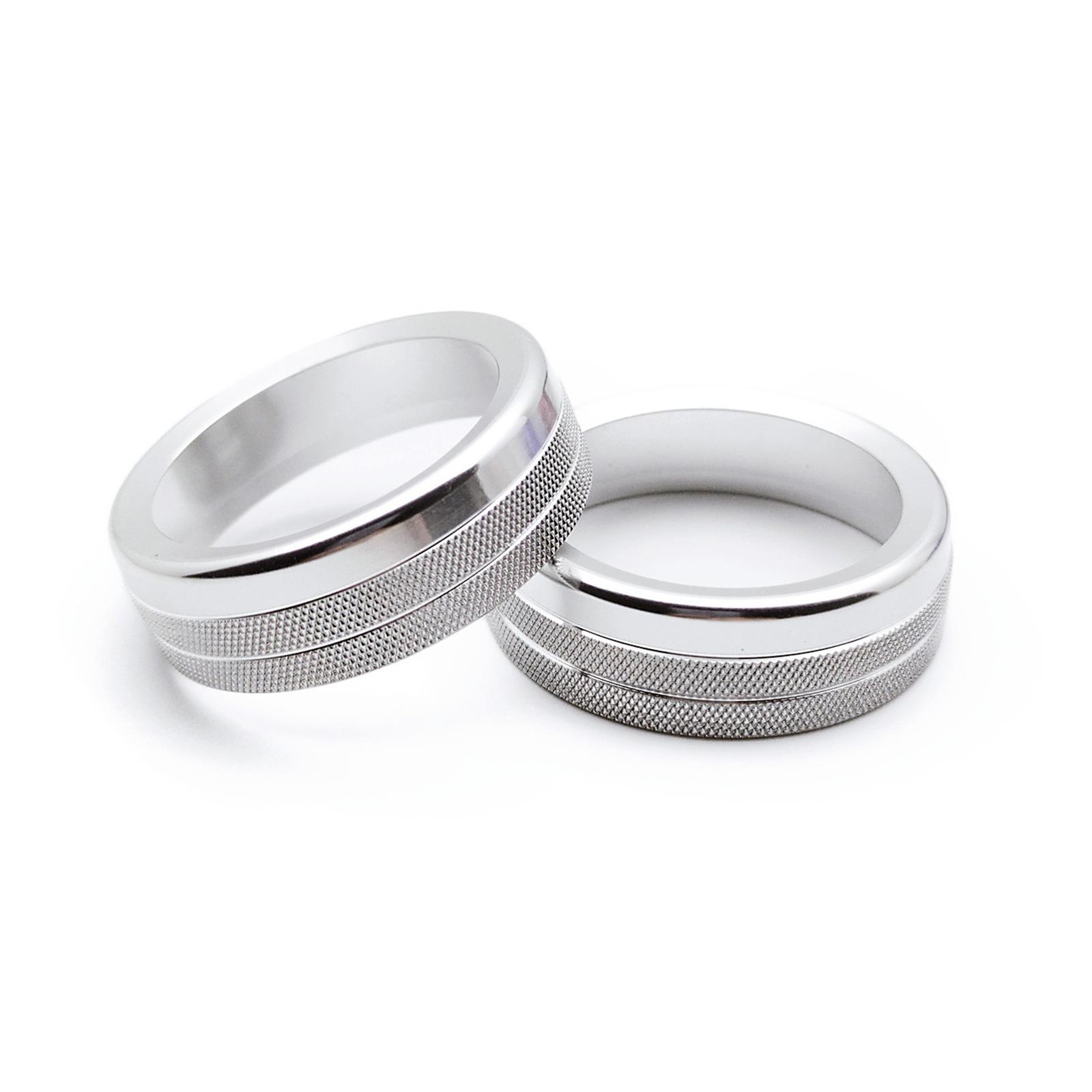 

2 шт. алюминиевая красная ручка кондиционера, кнопка регулировки громкости звука, круглая декоративная накладка на кольцо для Ford Mustang 2015-2020 серебряный