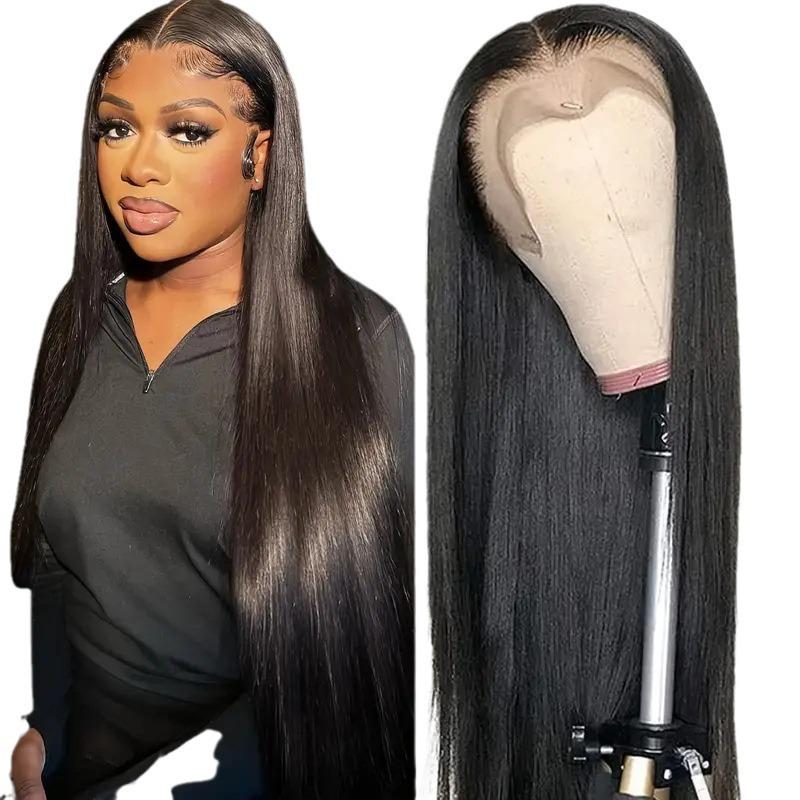 European & American Fashion Straight Hair Wig - Hot Selling Front Lace Middle Part Full Head Cover Available