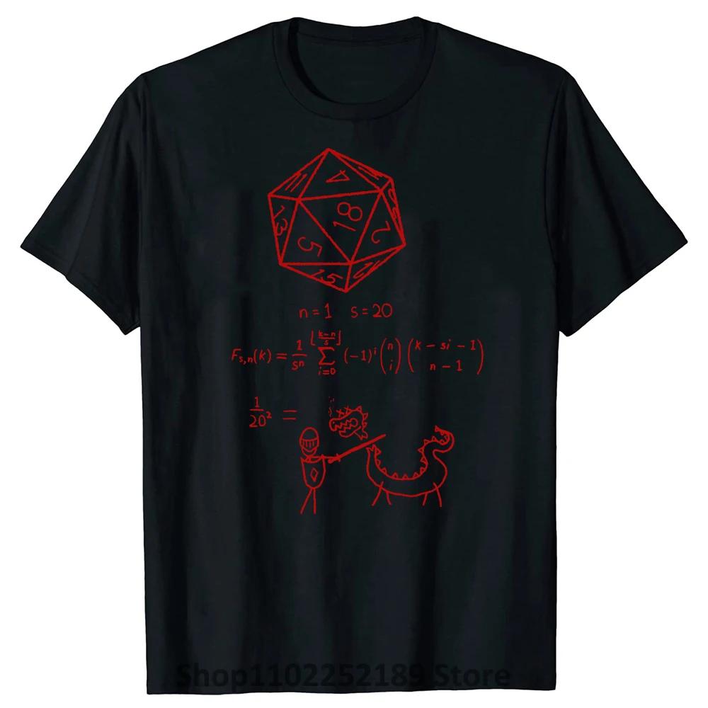 Novelty The Science of 20 Sided Dice T Shirts Graphic Cotton Streetwear Short Sleeve DND D20 Dungeon Gamer Dragon Dice T-shirt