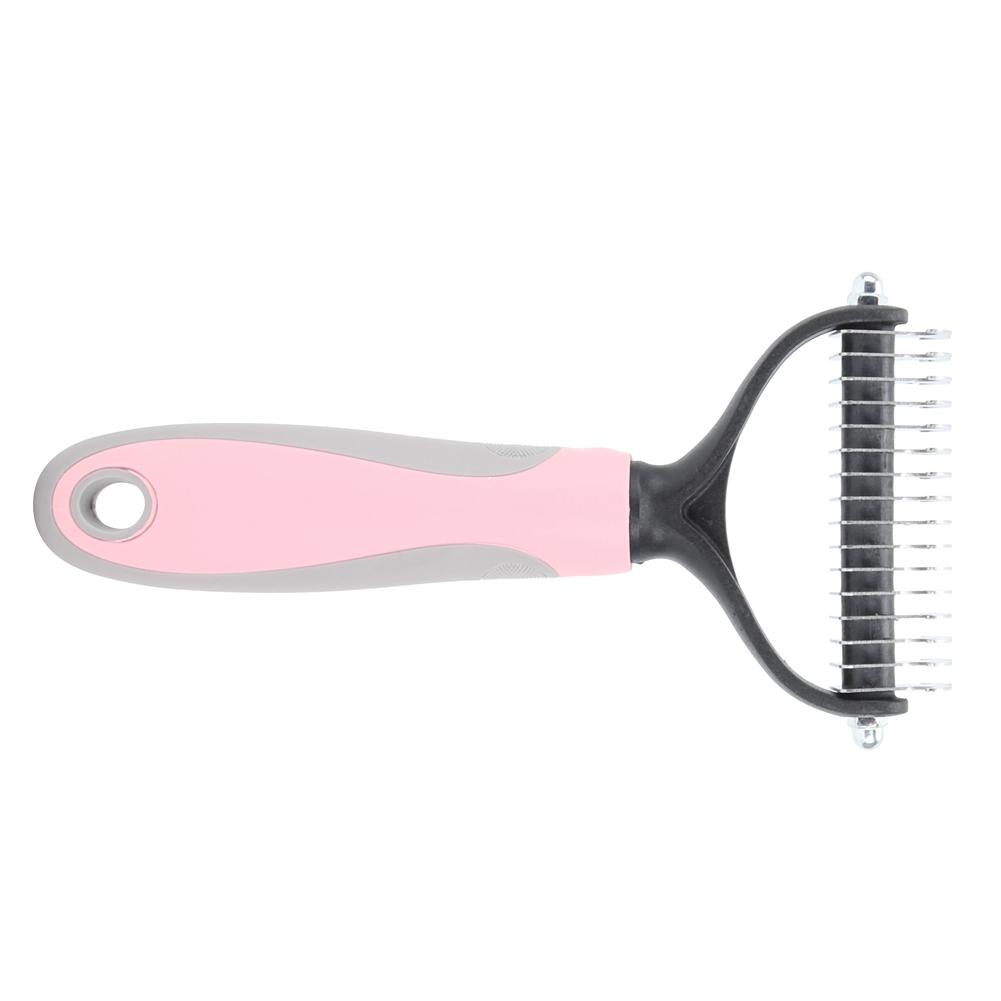 Pet Dog Cat Fur Hair Knot Cutter Rake Hair Removal Comb Brush Grooming Toolpink S