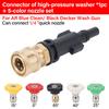 Pressure Washer 1/4 Quick Connect Adapter With Multi Angle Nozzles Fit AR Blue Clean Black Decker Bosch Foam Cannon Car Washing