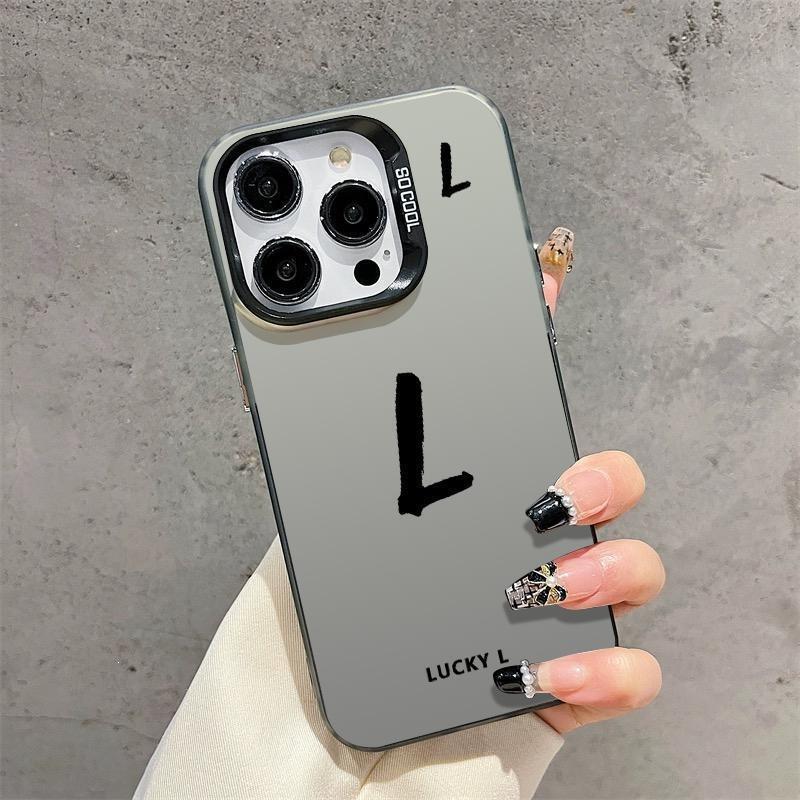 Simple lucky letter couple mobile phone case Apple 15Pro mobile phone case 14ProMax/13/12/11 personality 8