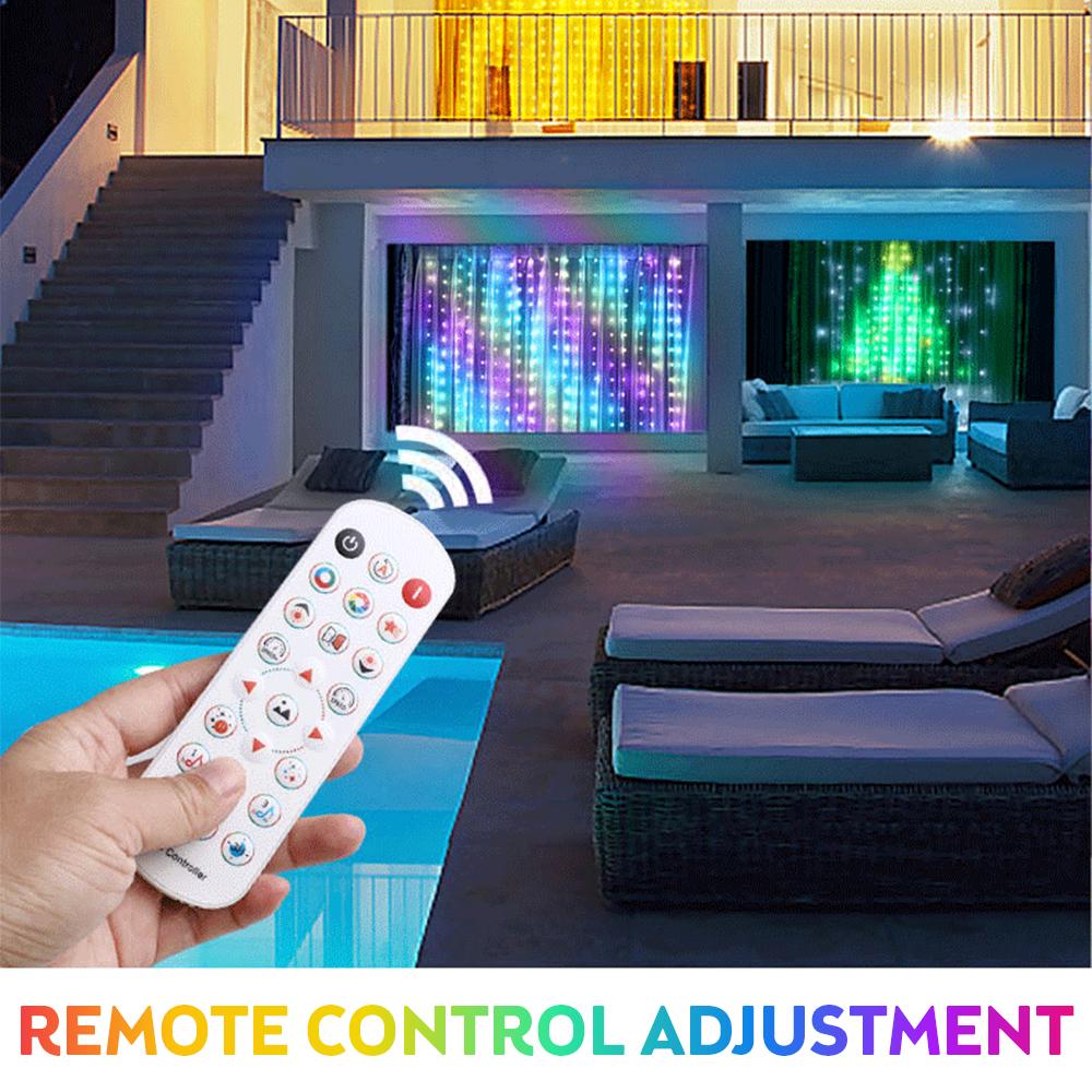 400 Led String Curtain Lights with Remote and APP Control 6.5x6.5Ft DIY Hanging Fairy Lights 5