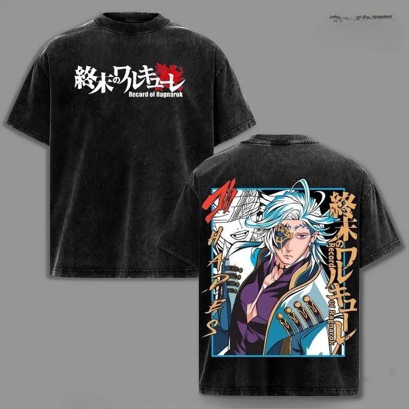 

Record Of Ragnarok Qin Shi Huang Graphic Tshirt Men Women Clothing Short Sleeve Cotton T-shirts Washed Tee Harajuku Male T Shirt XXL чорний