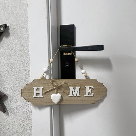 Decorative House Sign with Bow Knot Decor Letter Print Hanging Sign Versatile