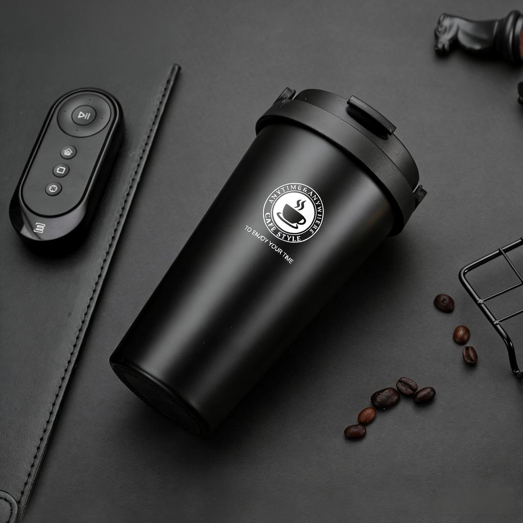 500ml Portable 304 Stainless Steel Insulated Coffee Mug Creative Gift Handheld Thermos for Travel And Outdoor