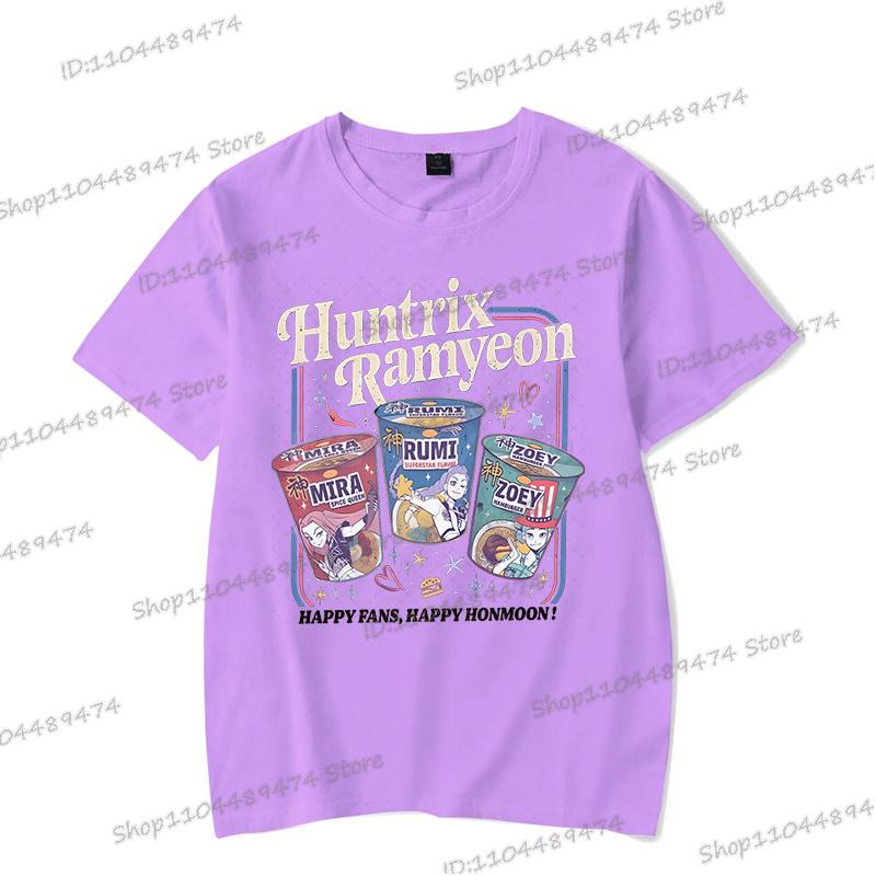 Hip Hop KPop Demon Hunters Women Streetwear T-shirts Casual Classic 2025 Summer Short Sleeves T Shirt Men Korean Anime Tees