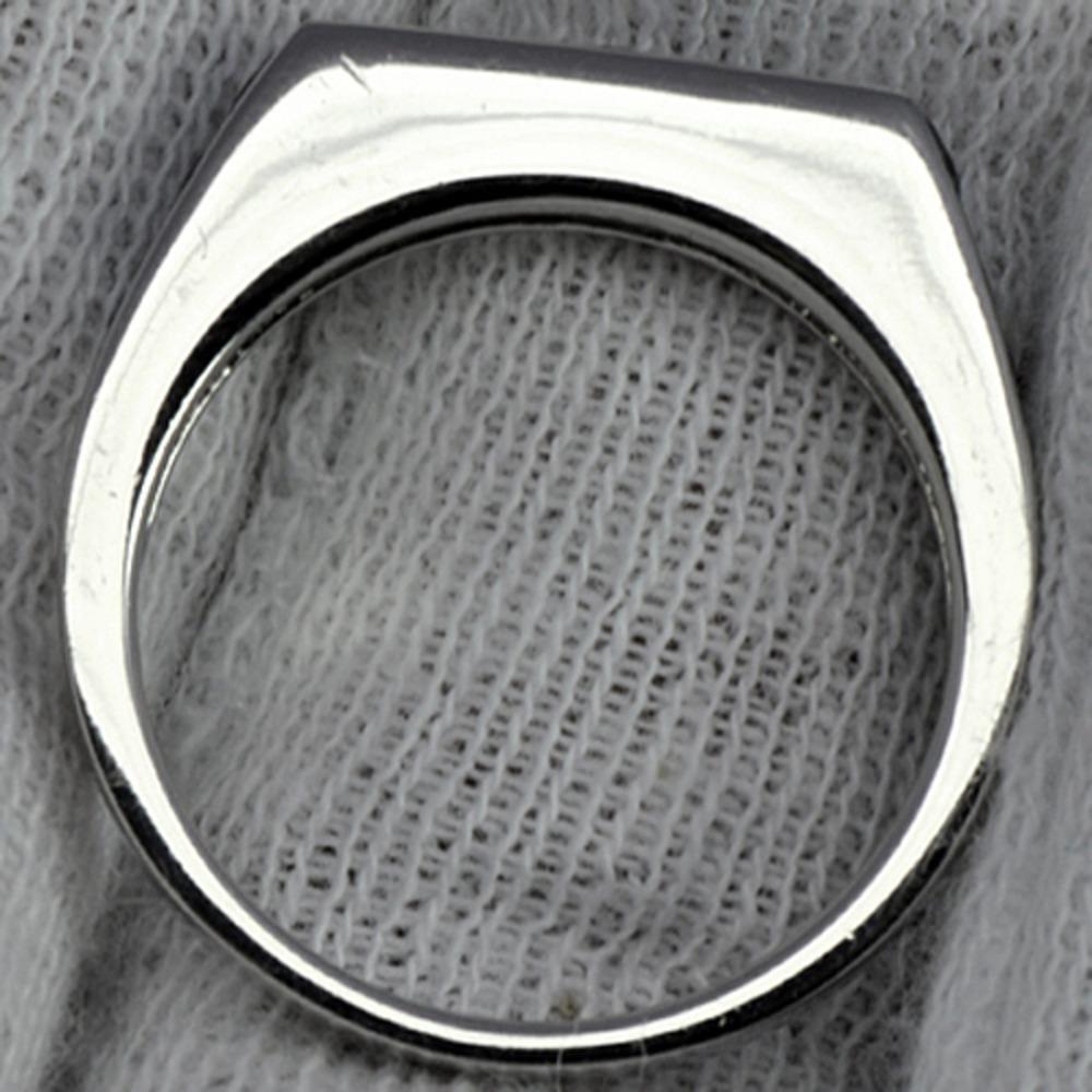 18k white gold ring, Heated Blue sapphire ring, size US6, Diameter 16.5 mm, women ring, engagement wedding ring