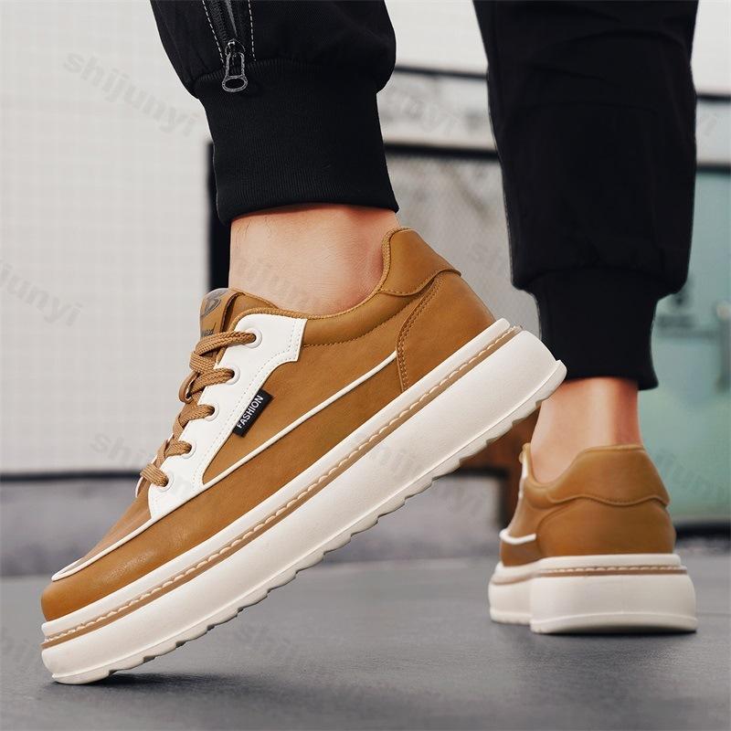 Fashion Niche Design Casual Low Top Thick Soled Shoes for Men 2025 Autumn Fashion Trend Versatile Comfortable Non Slip Platform sneakers