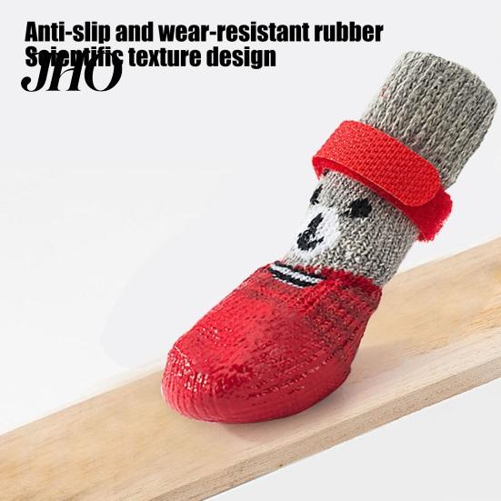 Waterproof Dog Boots 4Pcs Shoes Pet for Winter Snow Walking Secure Fit Paw Covers Anti-Slip Protectors Small Medium Large
