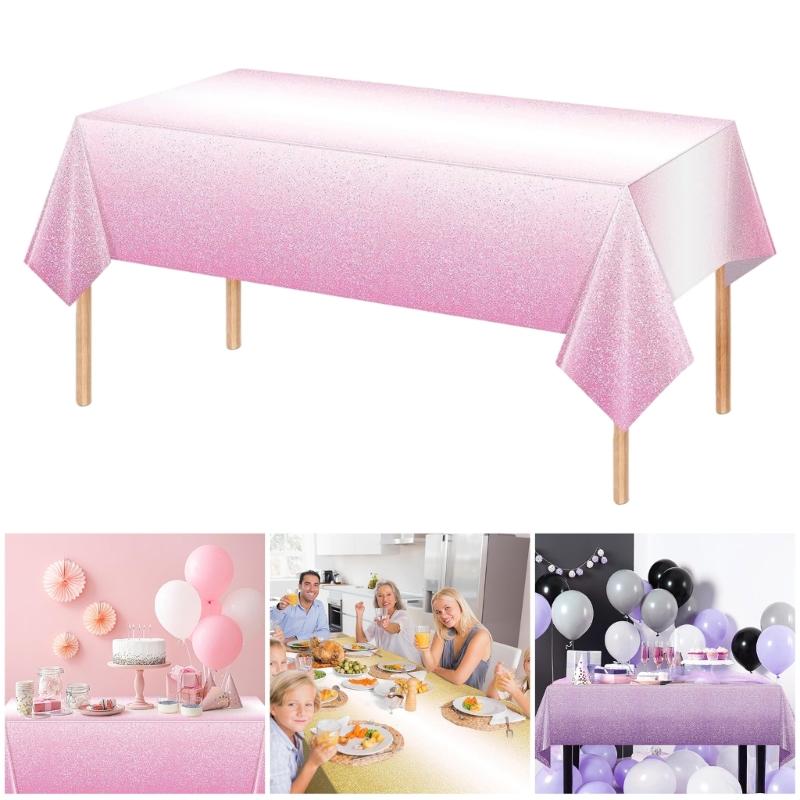 Table Cloth Large 137x274cm Disposable Tablecloth Fade Resistant For Party Decorations